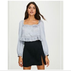 Aritzia Sunday Best May Day Blouse in BLACK